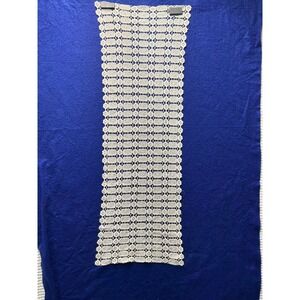 Cottagecore Unisex Unbranded Crochet Lace Table Runner 39x11 Cream